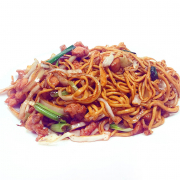 Stir-Fried Beef Noodles in Soy Sauce 牛肉炒拉面