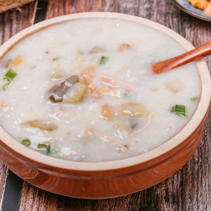 Shredded Pork & Preserved Egg Congee 皮蛋瘦肉粥