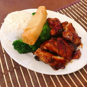 Combo BBQ Chicken Chop 烤鸡扒饭